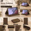Smart Case for Samsung Galaxy Tab A7 Lite 8.7" &ndash; Trifold Stand Cover with Auto Sleep/Wake &amp; Shockproof TPU Back (SM-T220, SM-T225, SM-T227) &ndash; Brown | iCare
