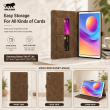 Smart Case for Samsung Galaxy Tab A7 Lite 8.7" &ndash; Trifold Stand Cover with Auto Sleep/Wake &amp; Shockproof TPU Back (SM-T220, SM-T225, SM-T227) &ndash; Brown | iCare