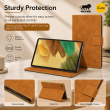 Smart Case for Samsung Galaxy Tab A7 Lite 8.7" &ndash; Trifold Stand Cover with Auto Sleep/Wake &amp; Shockproof TPU Back (SM-T220, SM-T225, SM-T227) &ndash; Golden Brown | iCare