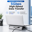 11-in-1 USB-C Docking Station &amp; Laptop Stand | USB 3.0 Hub, Gigabit Ethernet, HDMI, SD/TF Card Reader, Type-C PD Charging, Multiport Laptop Converter for MacBook, Windows &amp; Tablets | iCare