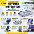 11-in-1 USB-C Docking Station &amp; Laptop Stand | USB 3.0 Hub, Gigabit Ethernet, HDMI, SD/TF Card Reader, Type-C PD Charging, Multiport Laptop Converter for MacBook, Windows &amp; Tablets | iCare