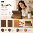 Redmi Pad 10.61 Inch Case | Premium Smart Flip Cover with Auto Sleep/Wake, Multi-Angle Stand, Shockproof TPU Back, Magnetic Closure &amp; Full Body Protection &ndash; Redmi Pad Brown | iCare