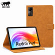 Redmi Pad 10.61 Inch Case | Premium Smart Flip Cover with Auto Sleep/Wake, Multi-Angle Stand, Shockproof TPU Back, Magnetic Closure &amp; Full Body Protection &ndash; Redmi Pad Golden Brown | iCare