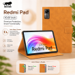 Redmi Pad 10.61 Inch Case | Premium Smart Flip Cover with Auto Sleep/Wake, Multi-Angle Stand, Shockproof TPU Back, Magnetic Closure &amp; Full Body Protection &ndash; Redmi Pad Golden Brown | iCare