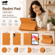Redmi Pad 10.61 Inch Case | Premium Smart Flip Cover with Auto Sleep/Wake, Multi-Angle Stand, Shockproof TPU Back, Magnetic Closure &amp; Full Body Protection &ndash; Redmi Pad Golden Brown | iCare