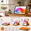 Redmi Pad 10.61 Inch Case | Premium Smart Flip Cover with Auto Sleep/Wake, Multi-Angle Stand, Shockproof TPU Back, Magnetic Closure &amp; Full Body Protection &ndash; Redmi Pad Golden Brown | iCare
