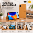 Redmi Pad SE 4G 8.7 Inch Smart Flip Cover Case | Auto Sleep/Wake | Multi-Angle Stand | Shockproof TPU Back | Full Body Protection | Lightweight Premium Folio Cover &ndash; Redmi Pad SE 4G Golden Brown | iCare