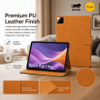 Redmi Pad 7 Pro Smart Flip Cover Case | Premium PU Leather Folio Cover with Auto Sleep/Wake | Multi-Angle Stand | Shockproof TPU Back &ndash; Redmi Pad 7 Pro Golden Brown | iCare