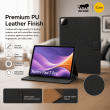 Redmi Pad 7 Pro Smart Flip Cover Case | Premium PU Leather Folio Cover with Auto Sleep/Wake | Multi-Angle Stand | Shockproof TPU Back &ndash; Redmi Pad 7 Pro Black | iCare