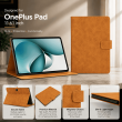 OnePlus Pad Case Cover | Premium Smart Flip Cover with Auto Sleep/Wake, Multi-Angle Stand, Shockproof TPU Back, Full Body Protection for OnePlus Pad 11.61 Inch &ndash; Golden Brown | iCare