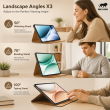 OnePlus Pad Go 11.35 Inch Flip Cover Case | Premium PU Leather Folio Cover with Multi-Angle Smart Stand &ndash; Brown | iCare