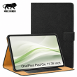 OnePlus Pad Go 11.35 Inch Flip Cover Case | Premium PU Leather Folio Cover with Multi-Angle Smart Stand &ndash; Black | iCare