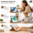 OnePlus Pad Go 11.35 Inch Flip Cover Case | Premium PU Leather Folio Cover with Multi-Angle Smart Stand &ndash; Golden Brown | iCare