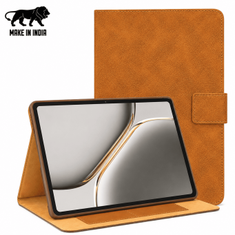 OnePlus Pad 2 Case Cover 12.1 Inch | Premium Smart Flip Cover with Auto Sleep/Wake, Multi-Angle Stand &ndash; Golden Brown | iCare
