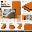 OnePlus Pad 2 Case Cover 12.1 Inch | Premium Smart Flip Cover with Auto Sleep/Wake, Multi-Angle Stand &ndash; Golden Brown | iCare