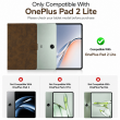 OnePlus Pad 2 Lite Case Cover | Premium Smart Flip Cover with Auto Sleep/Wake, Multi-Angle Stand, Shockproof TPU Back, Full Body Protection for OnePlus Pad 2 Lite &ndash; Golden Brown | iCare