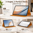 OnePlus Pad 2 Lite Case Cover | Premium Smart Flip Cover with Auto Sleep/Wake, Multi-Angle Stand, Shockproof TPU Back, Full Body Protection for OnePlus Pad 2 Lite &ndash; Golden Brown | iCare