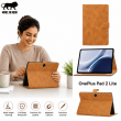 OnePlus Pad 2 Lite Case Cover | Premium Smart Flip Cover with Auto Sleep/Wake, Multi-Angle Stand, Shockproof TPU Back, Full Body Protection for OnePlus Pad 2 Lite &ndash; Golden Brown | iCare