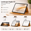 OnePlus Pad Go 2 12.1 Inch Flip Cover Case (OPD2504/OPD2505) | Premium PU Leather Folio Cover with Multi-Angle Stand &ndash; Golden Brown | iCare