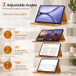 OnePlus Pad 3 13.2 Inch OPD2415 Flip Cover Case | Premium PU Leather Folio Cover with Multi-Angle Smart Stand &ndash; Golden Brown | iCare