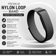 Nylon Sports Wristband Compatible with Google Fitbit Air | Soft Breathable Replacement Strap for Fitness Tracker &ndash; Black | iCare