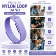 Nylon Sports Wristband Compatible with Google Fitbit Air | Soft Breathable Replacement Strap for Fitness Tracker &ndash; Purple | iCare