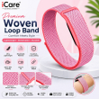Nylon Sports Wristband Compatible with Google Fitbit Air | Soft Breathable Replacement Strap for Fitness Tracker &ndash; Red | iCare