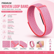 Nylon Sports Wristband Compatible with Google Fitbit Air | Soft Breathable Replacement Strap for Fitness Tracker &ndash; Red | iCare