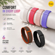 Nylon Sports Wristband Compatible with Google Fitbit Air | Soft Breathable Replacement Strap for Fitness Tracker &ndash; Red | iCare