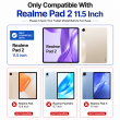 Flip Cover for Realme Pad 2 11.5 Inch | Premium PU Leather Folio Case | Multi-Angle Smart Stand | Card Storage Slots &ndash; Black | iCare