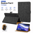 Flip Cover for Realme Pad 2 11.5 Inch | Premium PU Leather Folio Case | Multi-Angle Smart Stand | Card Storage Slots &ndash; Black | iCare
