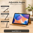 Flip Cover for Realme Pad 2 11.5 Inch | Premium PU Leather Folio Case | Multi-Angle Smart Stand | Card Storage Slots &ndash; Golden Brown | iCare
