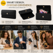 Leather Waist Pouch for Samsung Galaxy Z Fold Seris Belt Clip Holster Case with Magnetic Closure-Black | iCare