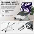 11 to 17.3 Inch Laptops Foldable X-Shape Portable Laptop Stand | Aluminum Alloy Ergonomic Cooling Stand &ndash; Silver | iCare