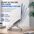 11 to 17.3 Inch Laptops Foldable X-Shape Portable Laptop Stand | Aluminum Alloy Ergonomic Cooling Stand &ndash; Silver | iCare