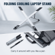 11 to 17.3 Inch Laptops Foldable X-Shape Portable Laptop Stand | Aluminum Alloy Ergonomic Cooling Stand &ndash; Silver | iCare