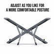 11 to 17.3 Inch Laptops Foldable X-Shape Portable Laptop Stand | Aluminum Alloy Ergonomic Cooling Stand &ndash; Silver | iCare