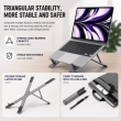 11 to 17.3 Inch Laptops Foldable X-Shape Portable Laptop Stand | Aluminum Alloy Ergonomic Cooling Stand &ndash; grey | iCare