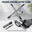 11 to 17.3 Inch Laptops Foldable X-Shape Portable Laptop Stand | Aluminum Alloy Ergonomic Cooling Stand &ndash; grey | iCare