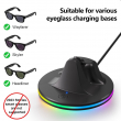 Charging Stand And Fast Charging Cable Kit for Meta Ray-Ban Smart Glasses | RGB LED Charging Dock, Storage Display Stand, USB Charging Cable, Stable Desktop Holder for Smart Glasses Accessories By iC | iCare