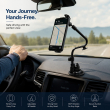 Car Mount Stand for Phones &amp; Tablets Up to 8 Inches | Car Phone Holder with Suction Cup | Dashboard &amp; Windshield Mount for 4-8 Inch Devices | iCare