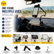 Car Mount Stand for Phones &amp; Tablets Up to 8 Inches | Car Phone Holder with Suction Cup | Dashboard &amp; Windshield Mount for 4-8 Inch Devices | iCare
