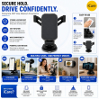 Universal Car Phone Holder | Adjustable Dashboard Mount | Spring Clamp Suction Cup | Fit 4to 6 Inch Devices | iCare