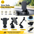 Universal Car Phone Holder | Adjustable Dashboard Mount | Spring Clamp Suction Cup | Fit 4to 6 Inch Devices | iCare
