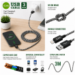 3 meter Nylon Cable iOS lightning Pin | Fast Charging Nylon Braided Lightning Cable Compatible for Apple iPhone, iPad &amp; iPod | iCare