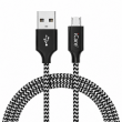3 Meter Fast Charging Nylon Braided Micro USB Cable Compatible for Android Smartphones, Tablets &amp; Accessories | iCare