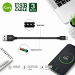 3 Meter Fast Charging Nylon Braided Micro USB Cable Compatible for Android Smartphones, Tablets &amp; Accessories | iCare