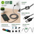 3 Meter Fast Charging Nylon Braided Micro USB Cable Compatible for Android Smartphones, Tablets &amp; Accessories | iCare