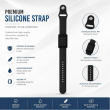 WHOOP 5.0, 4.0 And 3.0 Silicone Strap with ABS Protective Case, Sweat &amp; Water Resistant Replacement Band &ndash; Black | iCare