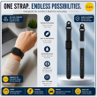 WHOOP 5.0, 4.0 And 3.0 Silicone Strap with ABS Protective Case, Sweat &amp; Water Resistant Replacement Band &ndash; Clear Matte | iCare